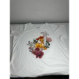 NWOT Disney's Bambi Plus Size Floral Short Sleeve Graphic T-Shirt Size 4X
